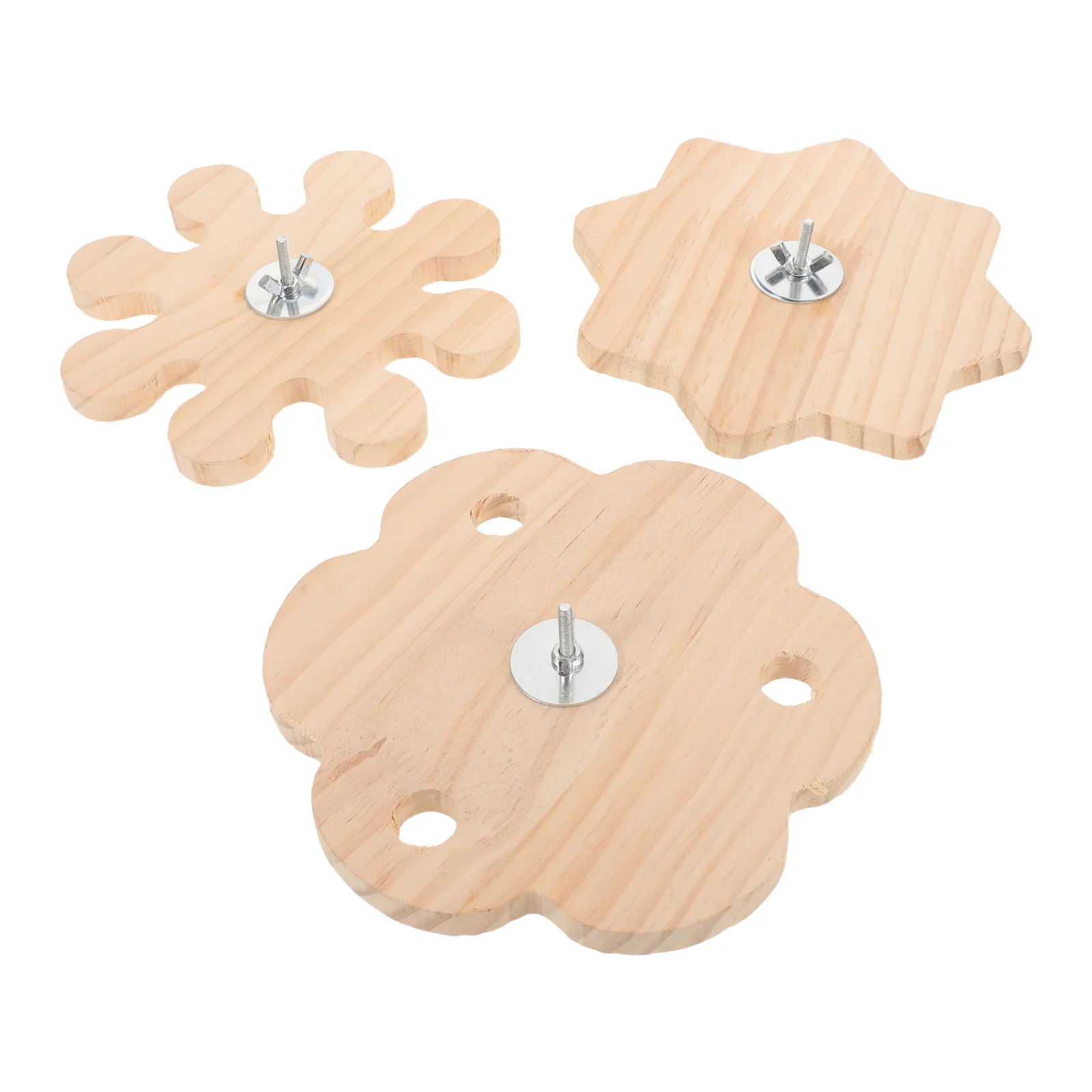 

3pcs Chinchilla Chew Windmill Natural Wood Rotating Grinding Cage Shredding Plaything For Rabbit Pets Interactive Biting Teeth