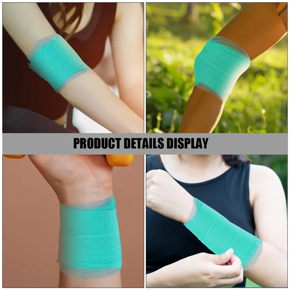 Elastic Athletic Wrap Tape 2 Rolls Flexible Joint Bandage for Sports Recovery Running Yoga Swimming