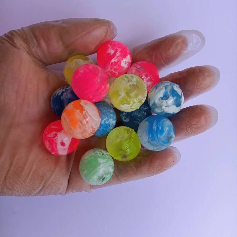 20Pcs 20MM Bouncy Ball Marbles Rubber Jumping Balls Outdoor Games Anti-stress Garden Children Water Toys Kids Party Favors Gift