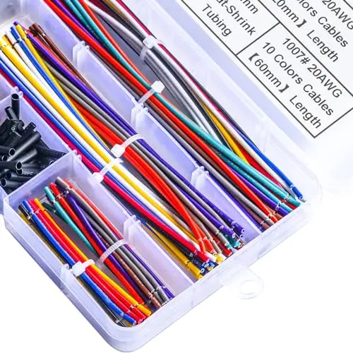 

200PCS 20AWG Stranded Hookup Wire Tinned Copper PVC 60/120/160mm 1007AWM OD 1.6mm 300V for DIY Electronics