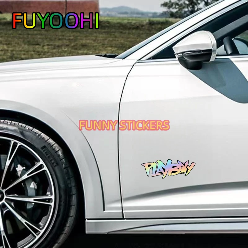 FUYOOHI Playboy Logo Decal Home Decor Car Sticker Vinyl Cover Table Desk Car Dress Up Waterproof