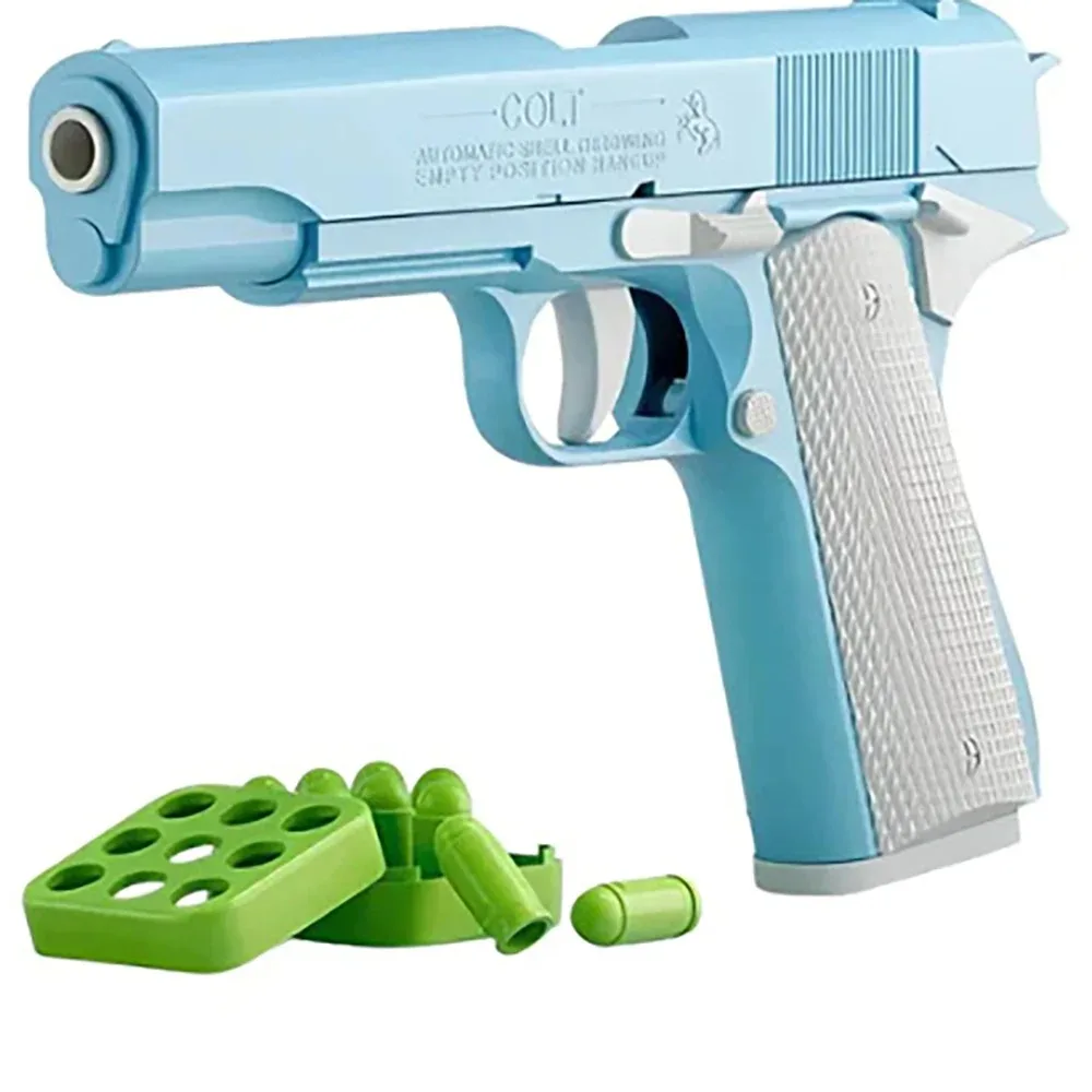 Adult Stress Relief Fidget Blaster Simulation Shell Ejecting Hand Pistol Safe Non-Shooting Handheld Toy Gun