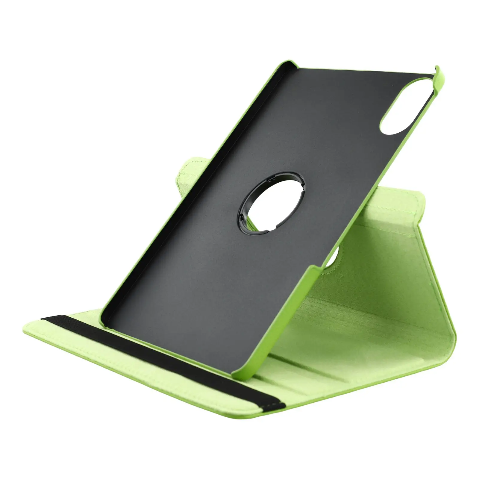 For Xiaomi Redmi Pad 2 11 Case Rotating Stand PU Leather + PC Tablet Cover with Elastic Band - Green