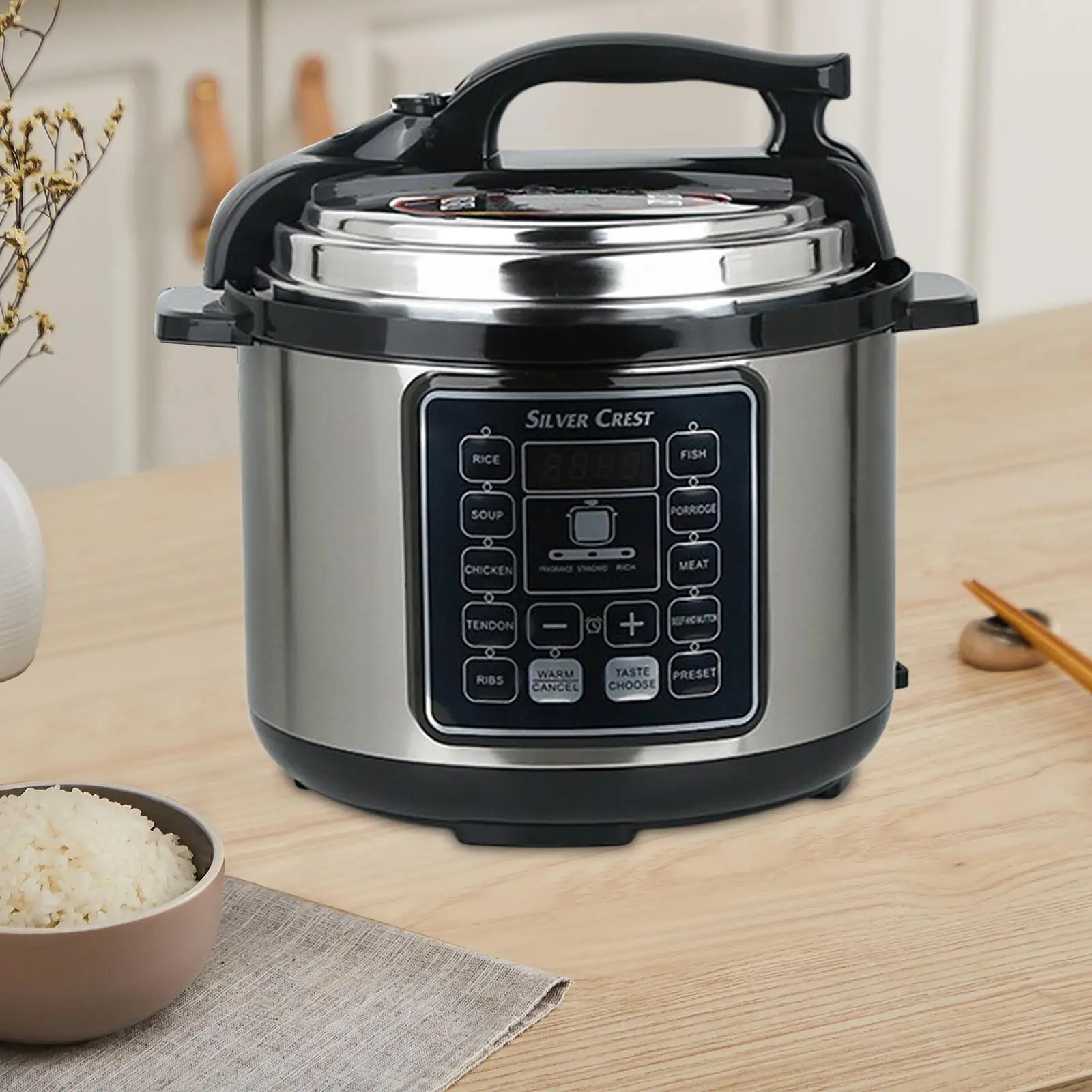 

Stainless Steel Pressure Cooker Multifunction Fast Heating Cookware Household Rice Cooking Pot for Home Professional Camping