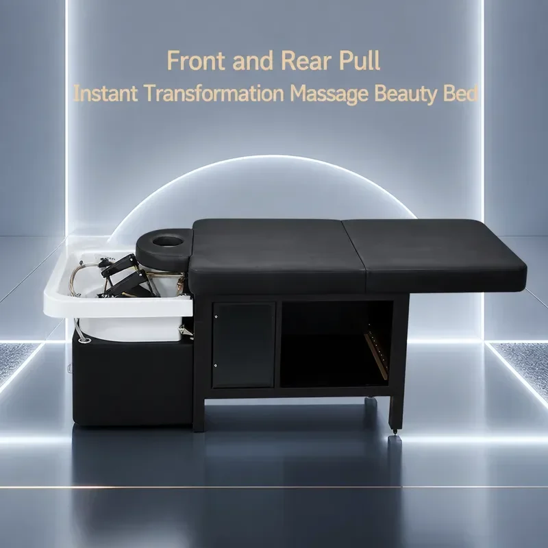Detachable SAP Hair Treatment Shampoo Bed with Water Circulation Fumigation and Flushing Function Thai Style Flat Design for