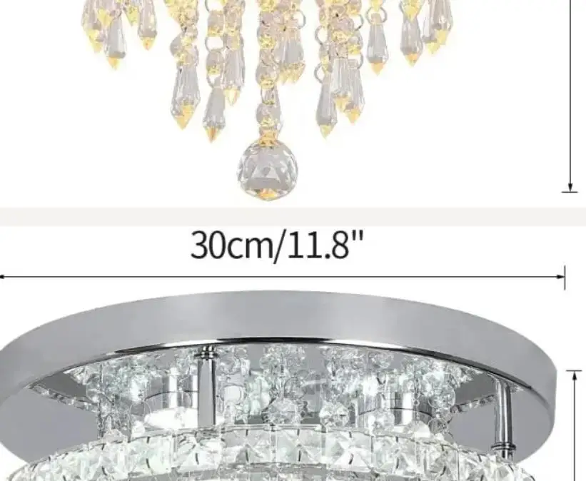 

Crystal Light Circular Luxury Modern Corridor Minimalist Balcony Entrance Ceiling Light Creative Bedroom Lighting Fixtures
