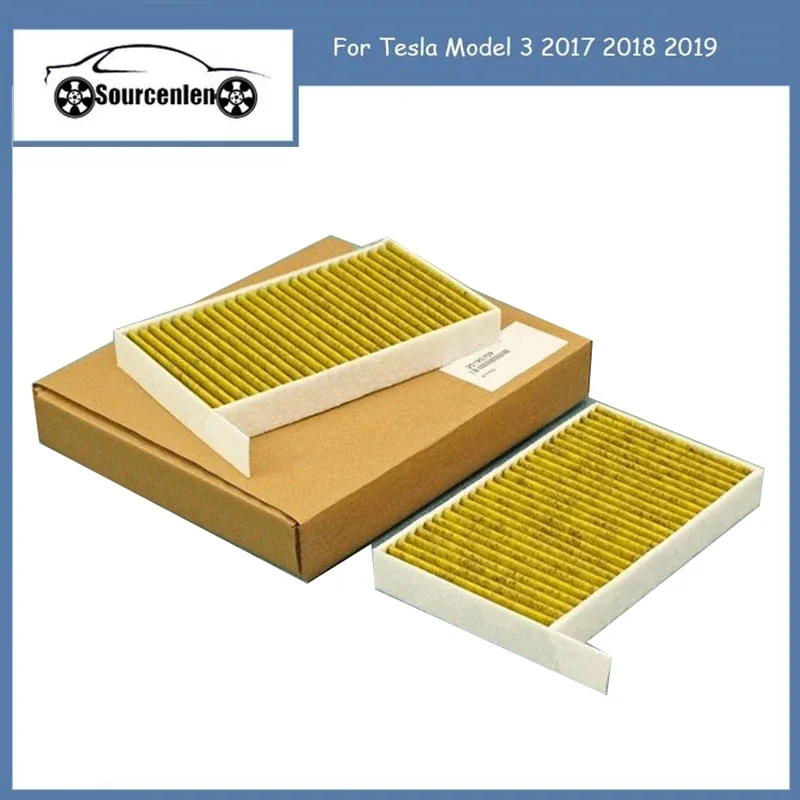 

2 шт. 1107681-00-Стандартная замена с активированным углем для Tesla Model 3 2017 2018 2019 Filte кондиционирования воздуха