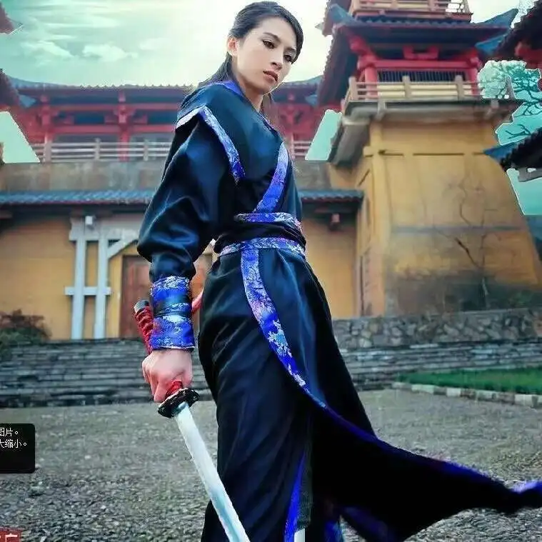 Ancient Chinese Male Hero Costume Traditional Swordsman Clothing Vintage Martial Arts Assassin Cosplay Dress Men Women Hanfu view 6