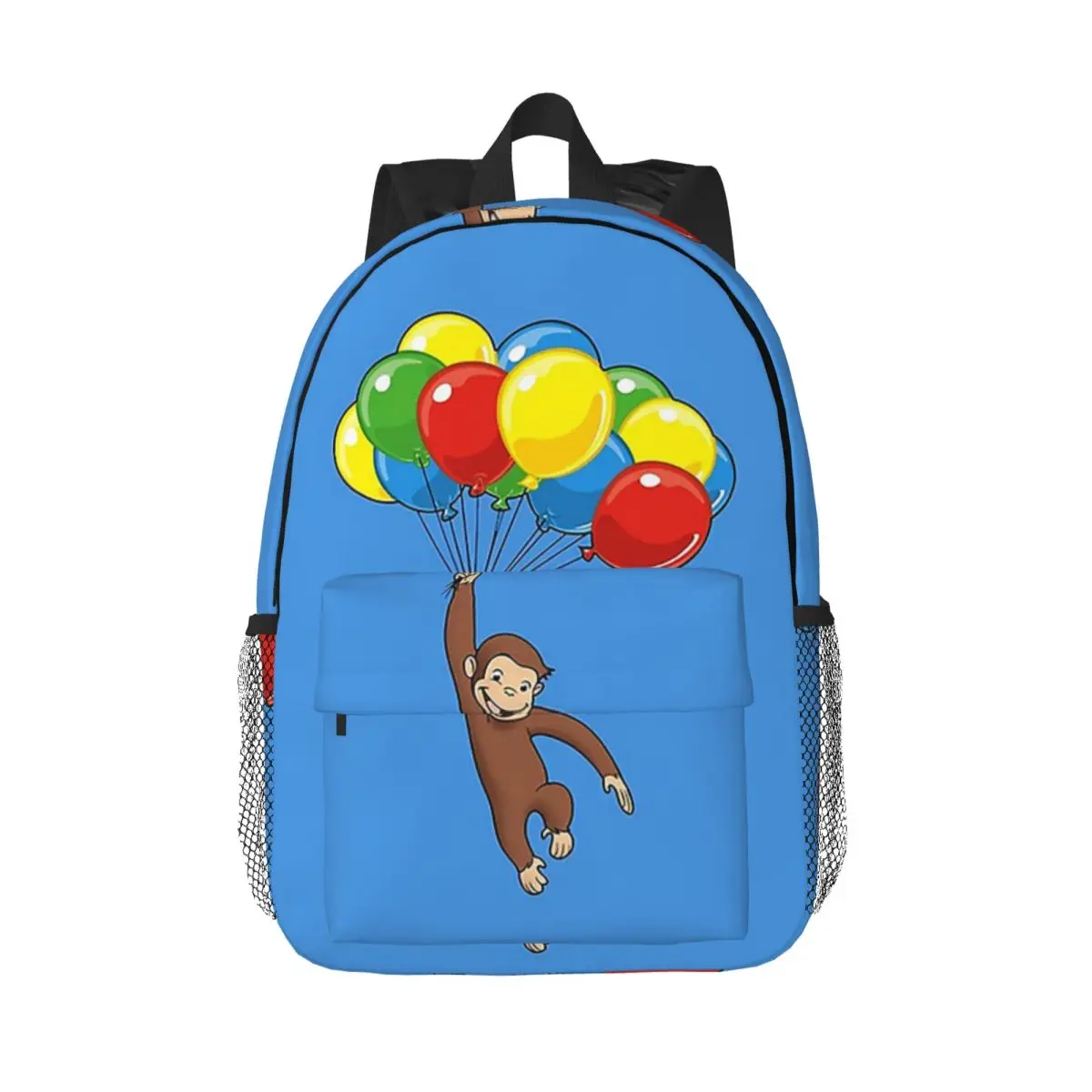 Curious George With Balloons Backpacks Teenager Bookbag Casual Students School Bags Travel Rucksack Shoulder Bag Large Capacity