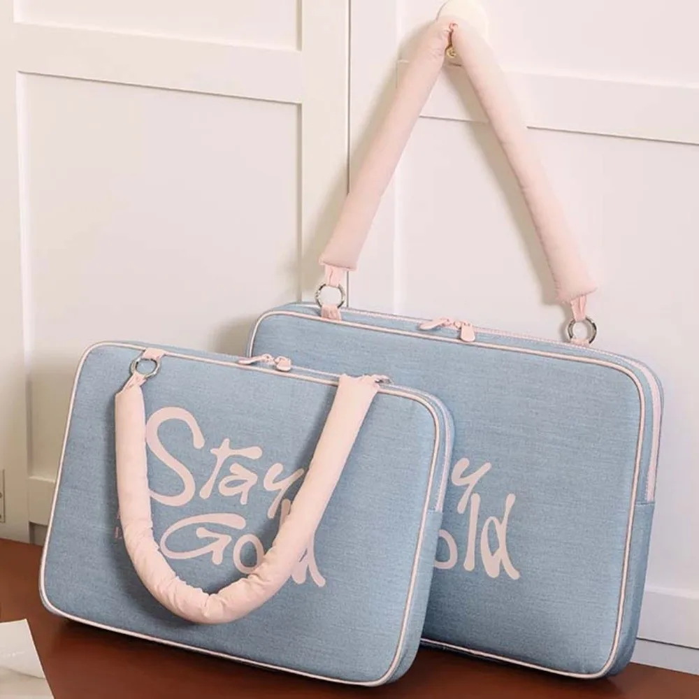 

Single Shoulder Laptop Sleeve Cover Bag Portable Soft Case Computer Protective Case Sweet Shockproof Notebook Sleeve Pouch