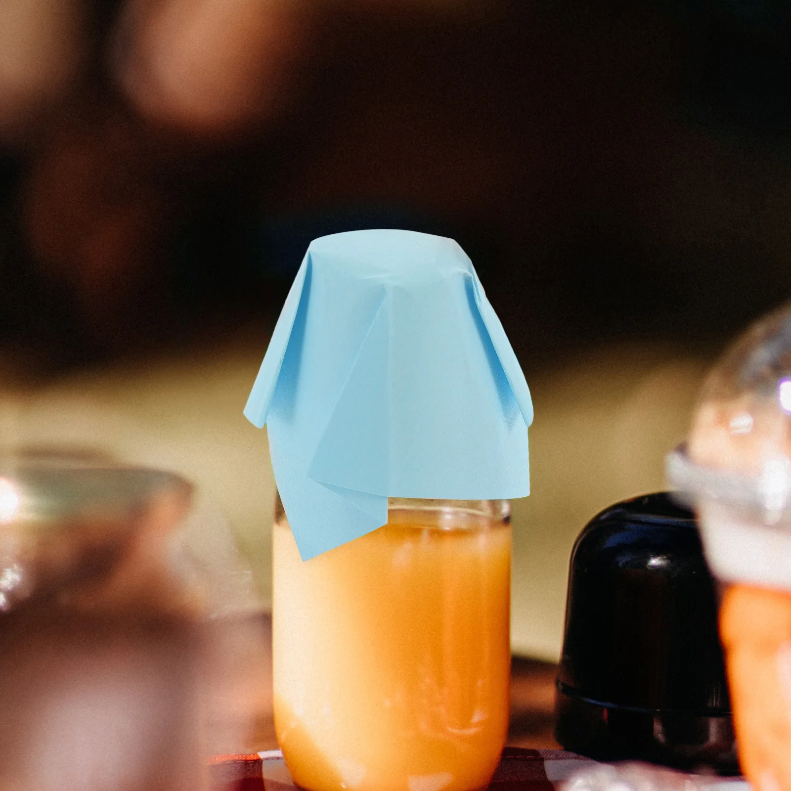 

100Pcs Glass Jar Lid Decor Paper Flexible Sealing Paper for Yogurt Bottle Pudding Disposable Lid Candy Bottle Papers