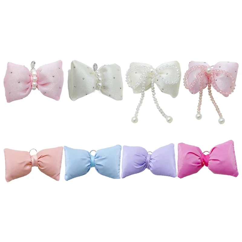 Imitation Pearls and Crystal Butterfly Knot Shoe Clip Bowknot Charm Shoelace Fastener Unique Shoe Buckle Accessories