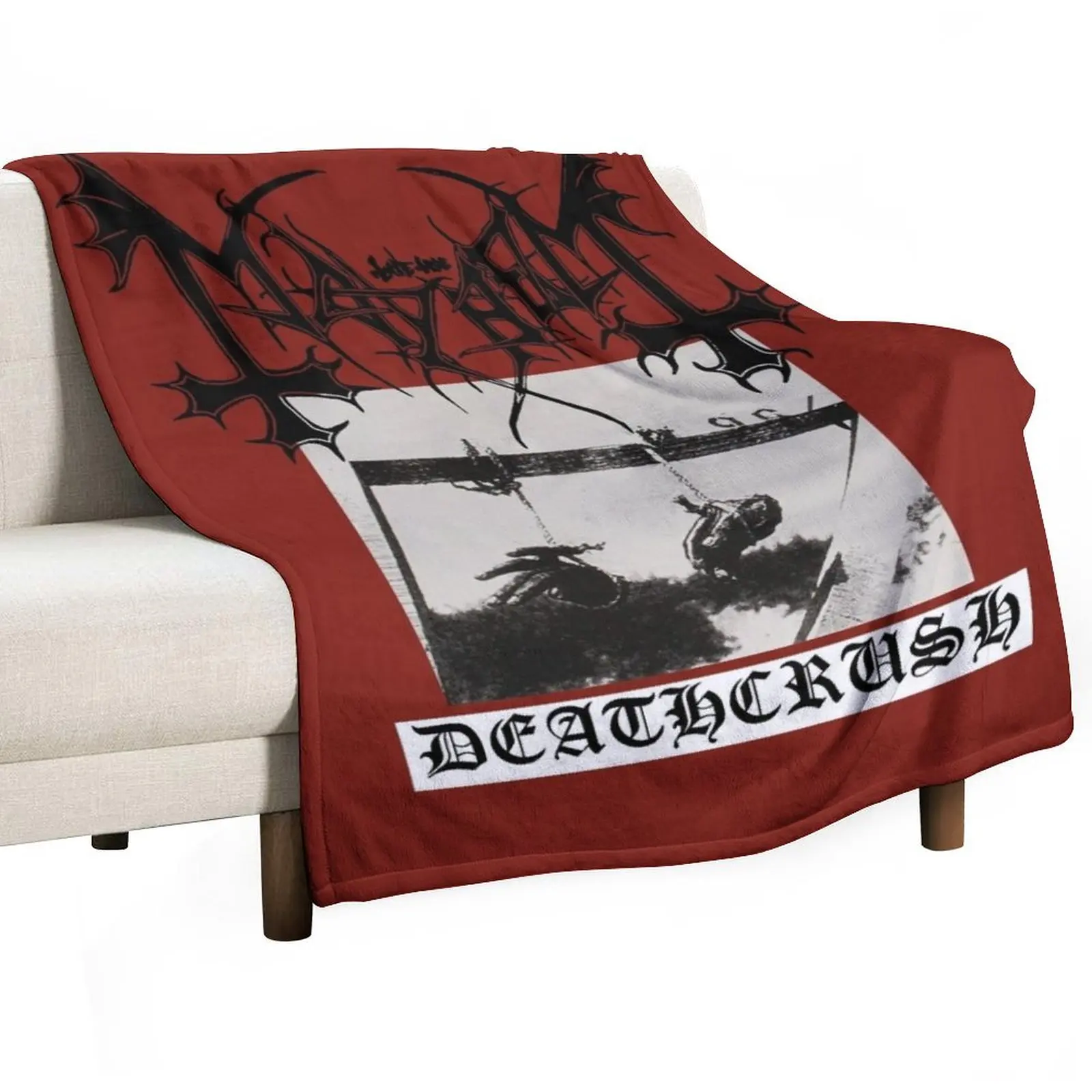 DEATHCRUSH Throw Blanket Soft Soft Plush Plaid Blankets