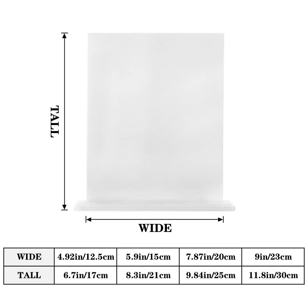 Personalized Acrylic Photo Plaque Custom Picture Text Commemorative Sign Desktop Display Stand for Wedding Party Decor