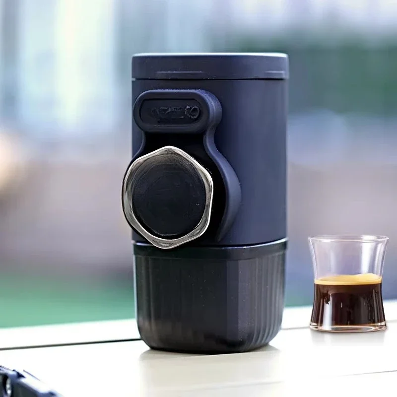 2-In-1 portable espresso machine, travel coffee maker for camper, RV, and hiking