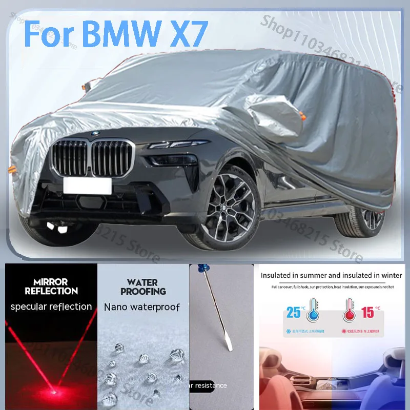 

For BMW X7 Full Car cover with UV protection and Winter Insulation roles,Rainproof,Snowproof Ati-frost properties.