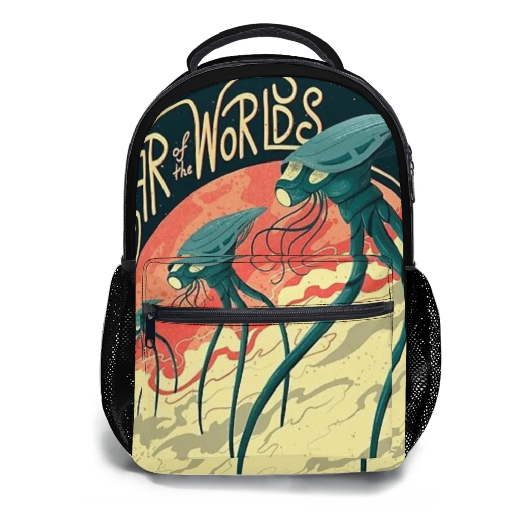 War of the Worlds Versatile Backpack Large Capacity Waterproof Backpack Washable Computer Bag Unisex