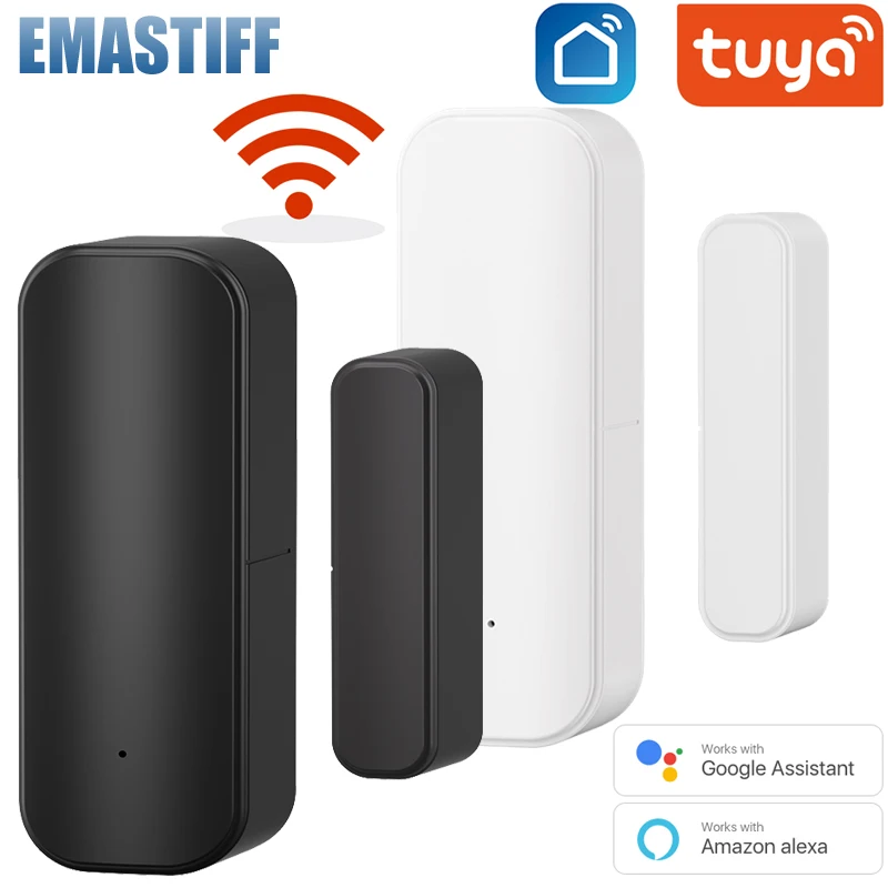 

Умный Wi-Fi дверной датчик Tuya, умный дом, детектор открытия и закрытия, управление приложением Smartlife, уведомление, совместимое с Alexa Google Home