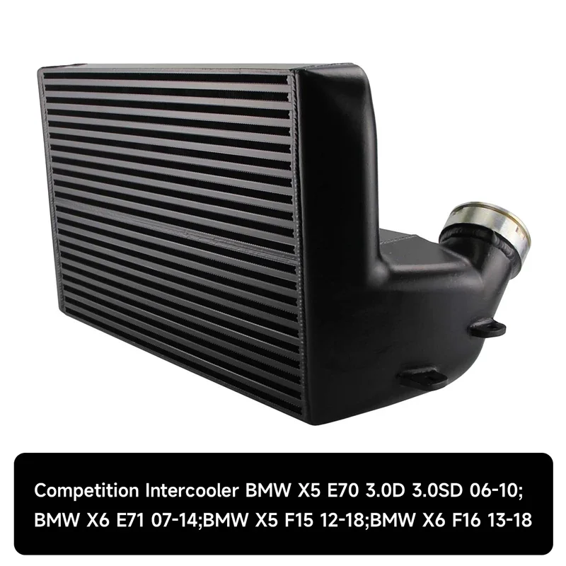Tuning Competition Intercooler Fit For BMW X5 E70 3.0d / 3.0sd 06-18 Black