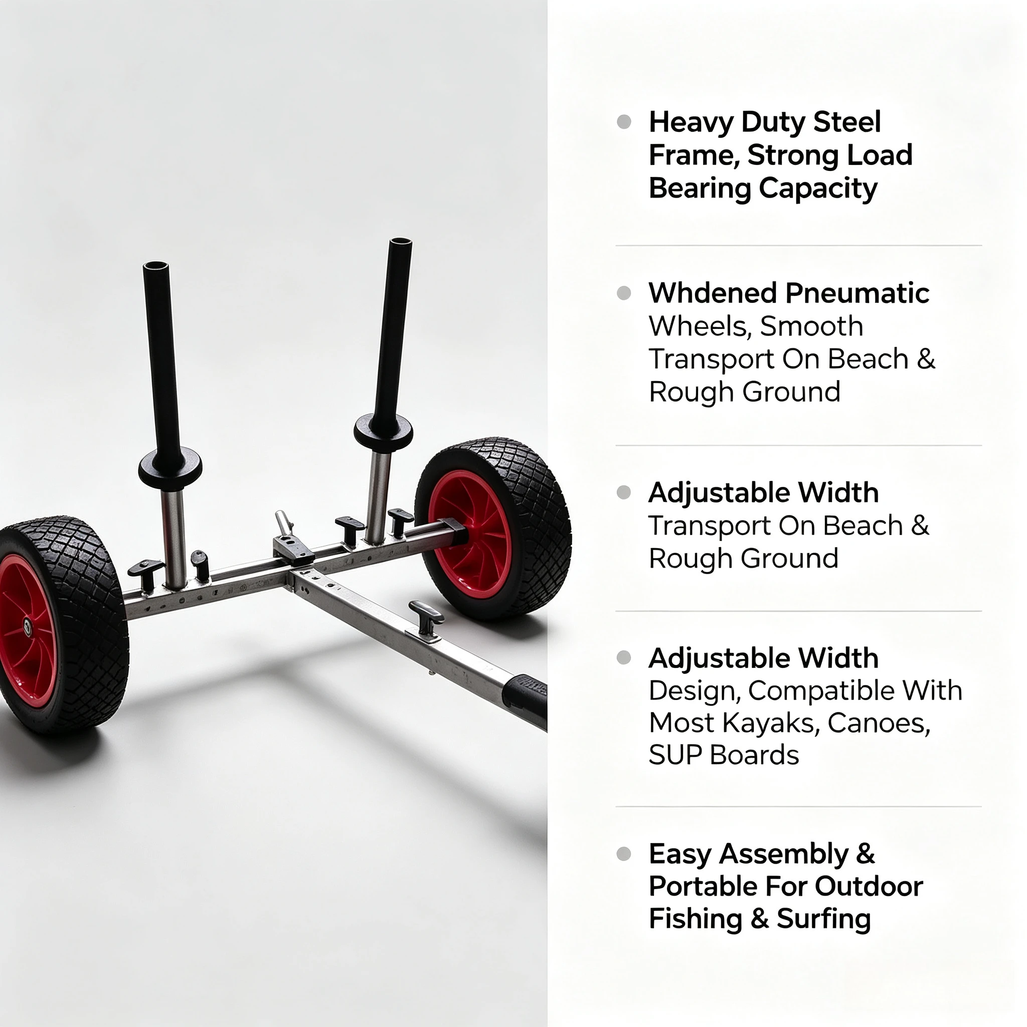 Manual Portable Foldable Easy  - Kayak Cart Trolley Carrier Dolly review and price