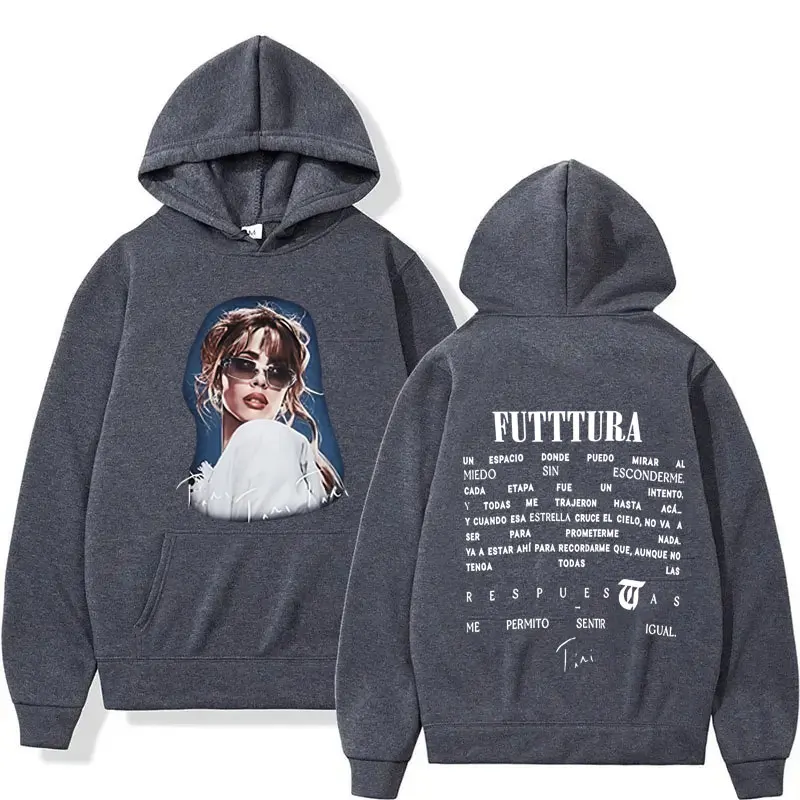 عرض ساخن 2025 ألبوم المغني الصغير Futttura هاراجوكو الجمالية هوديس الرجال الخريف/الشتاء الهيب هوب دافئ عادية Y2k البلوفرات للجنسين #3