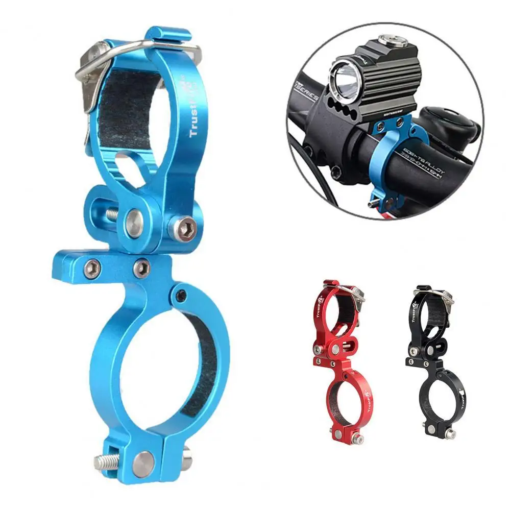 Practical Cycling Light Holder Clip  Round Double Holes Long Service Life Flashlight Clip  Reliable Bike Lamp Bracket