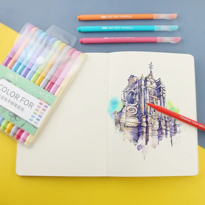 Morandi-Flash Gel Pen Set, Escola, Escritório, Adulto, Livro de Colorir, Diário, Pintura, Graffiti, Art Marker, Promoção