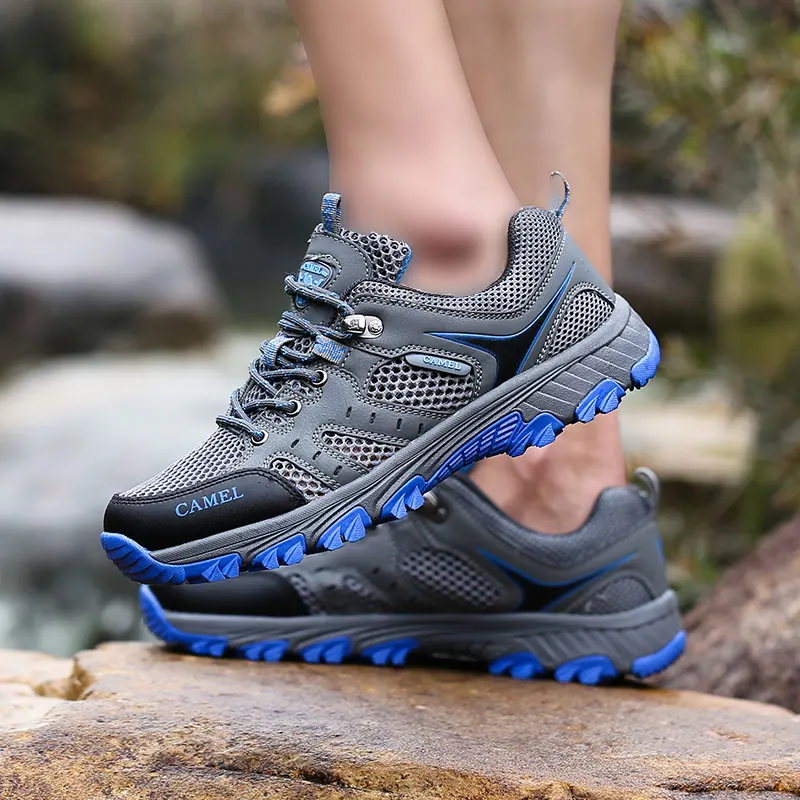 Brand Hiking Shoes For Men Non-slip Trekking Sneaker Spring Summer Breathable Rock Climbing Shoes Men Sport Outdoor Sneakers Man image 5
