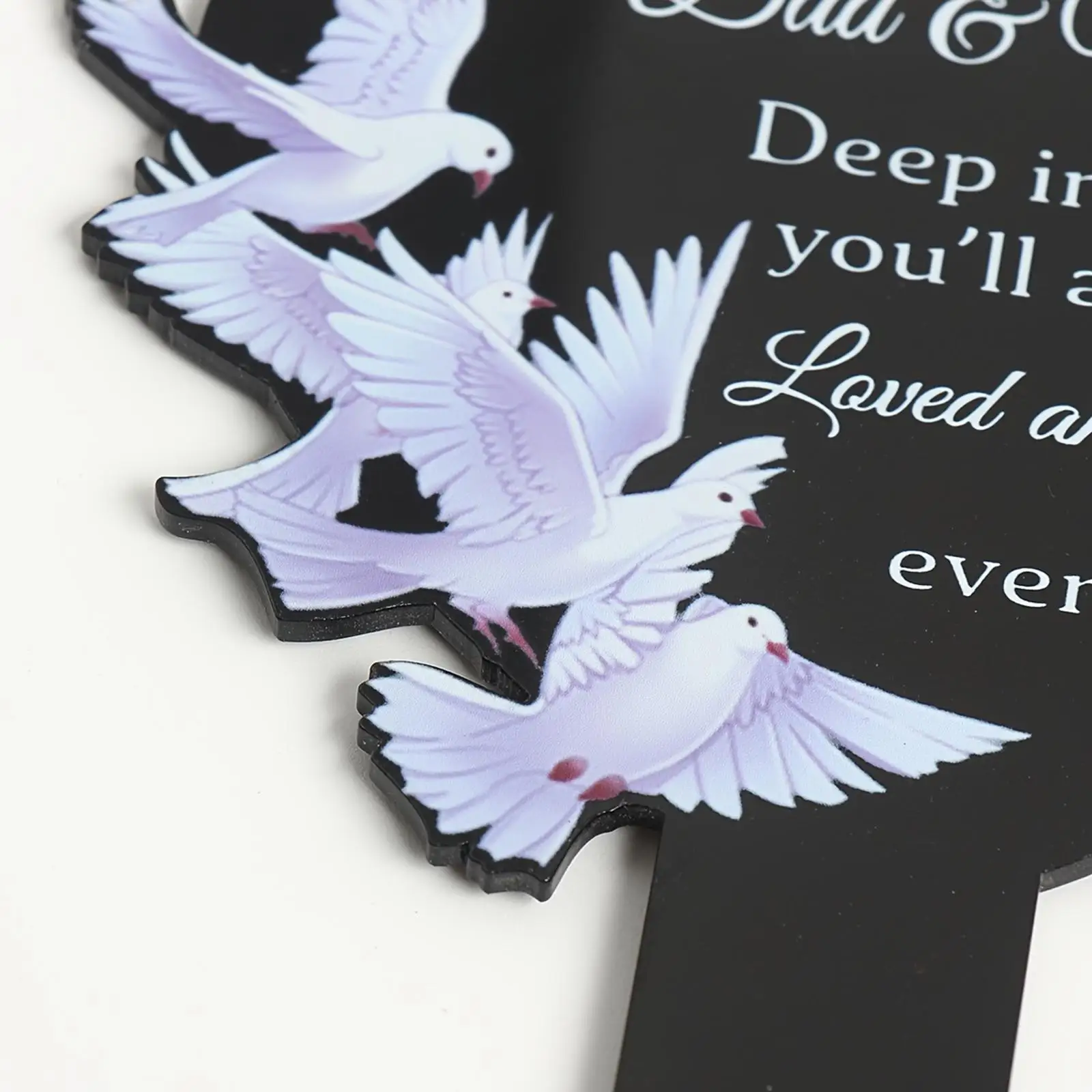 2D Acrylic Garden Stake Memorial Decorative Plaque Sturdy Ornament Easy to Use for Fence Porch Lawn Pathway Decorations