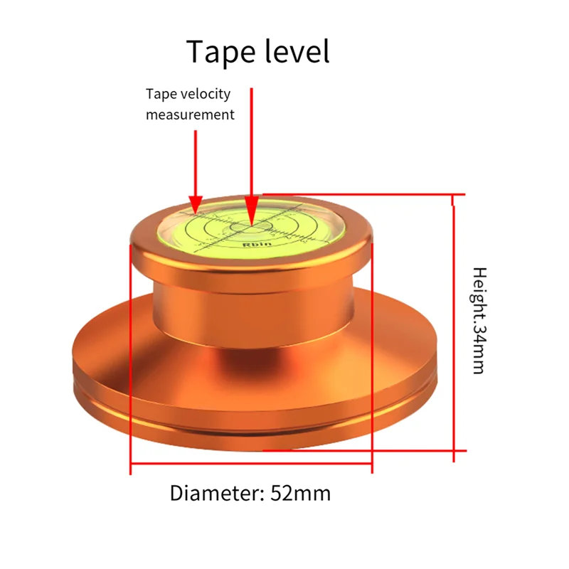 B68C Schwarz Metall Disc Stabilisator für Hifi LP Plattenspieler, Plattenspieler Gewicht Klemme Zubehör