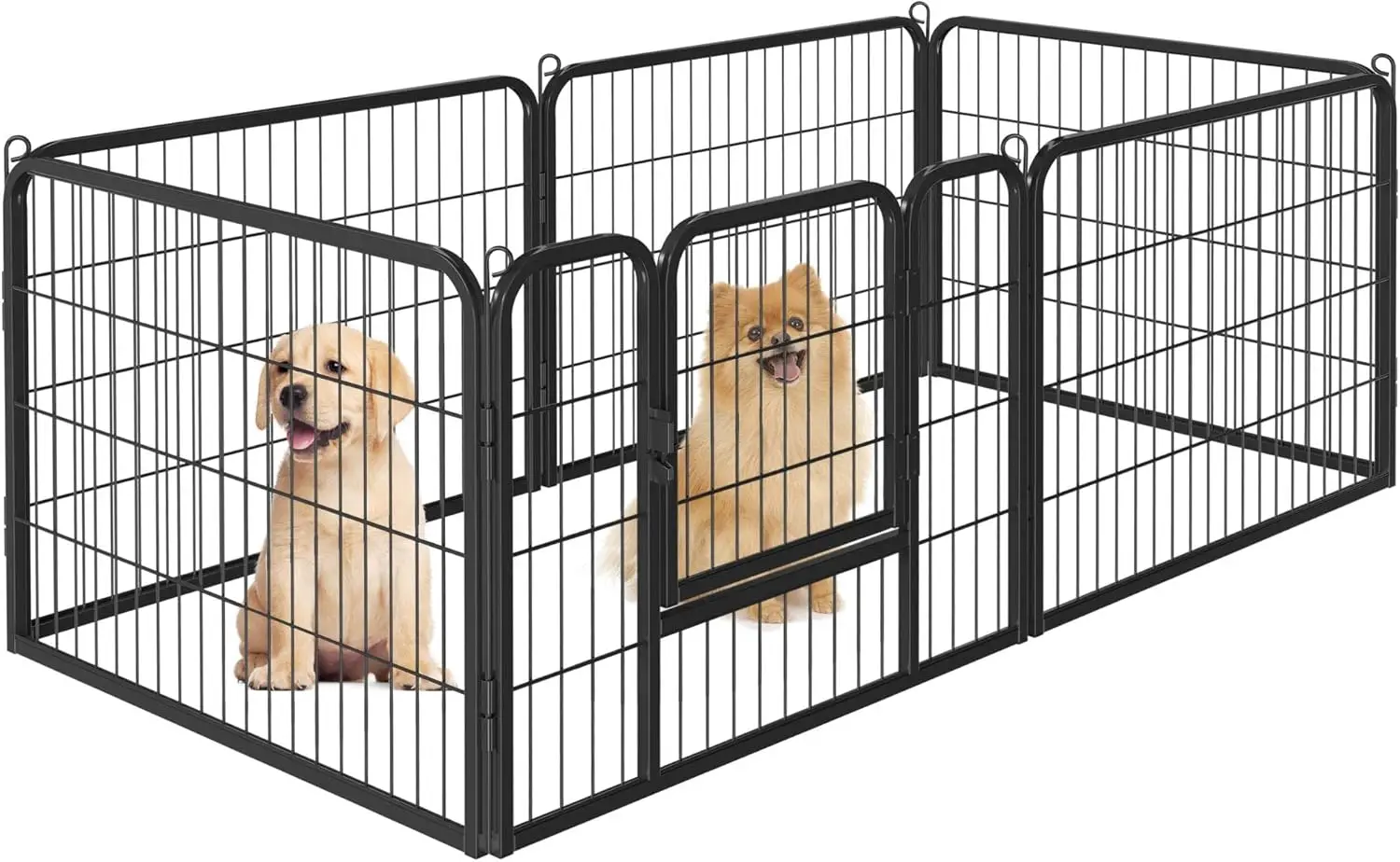 eakmart 24-Inch 6 Panel Heavy Duty Portable Pet Playpen Dog Exercise Pen Cat Fence Crate Cage Kennelwith Door Puppy Rabbits