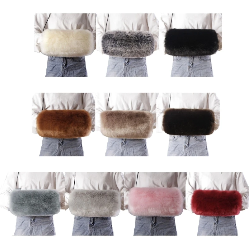 Faux Furs Hand Muff Cuff and Hand Muffs for Outdoor Activity Female Accessories