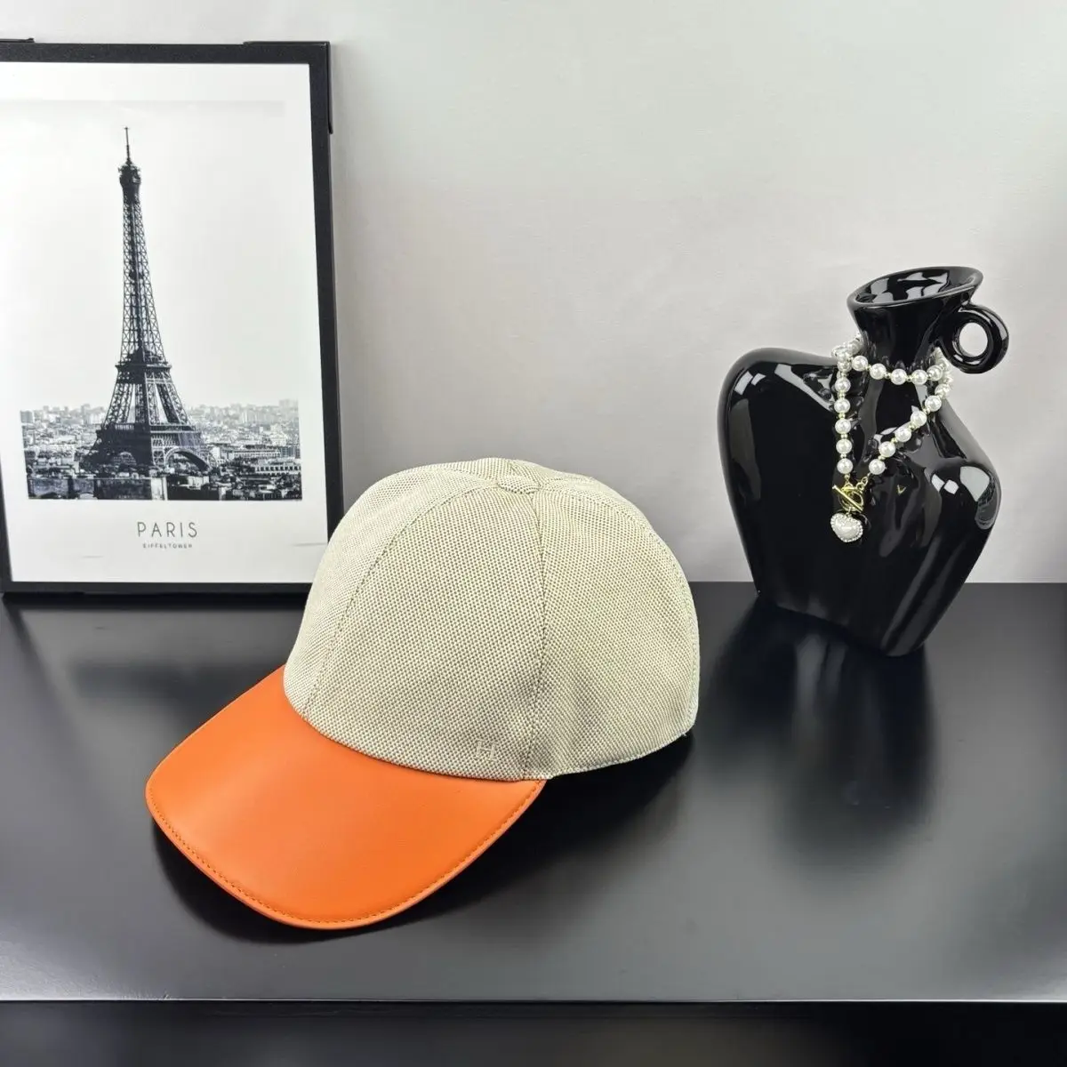 مصمم كلاسيكي متعدد الاستخدامات في الهواء الطلق برتقالي الربط رسالة التطريز قبعة بيسبول النسخة الكورية قبعة الرجال والنساء يمكن ارتداؤها #5
