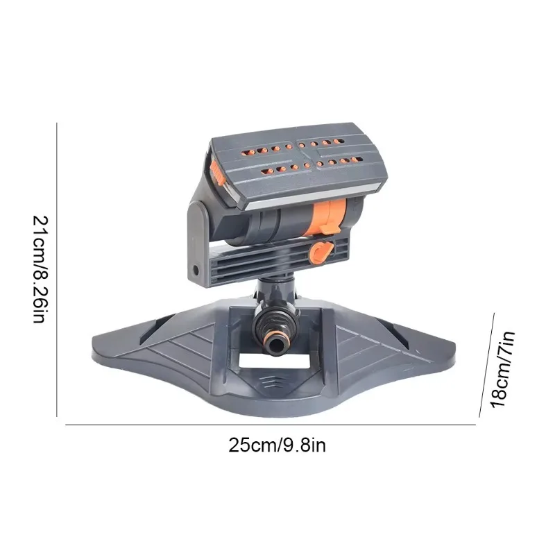 Automatic Garden Sprinkler 16 Hole Rotary Lawn Sprinkler Garden Swing Adjustable Irrigation Park Watering System
