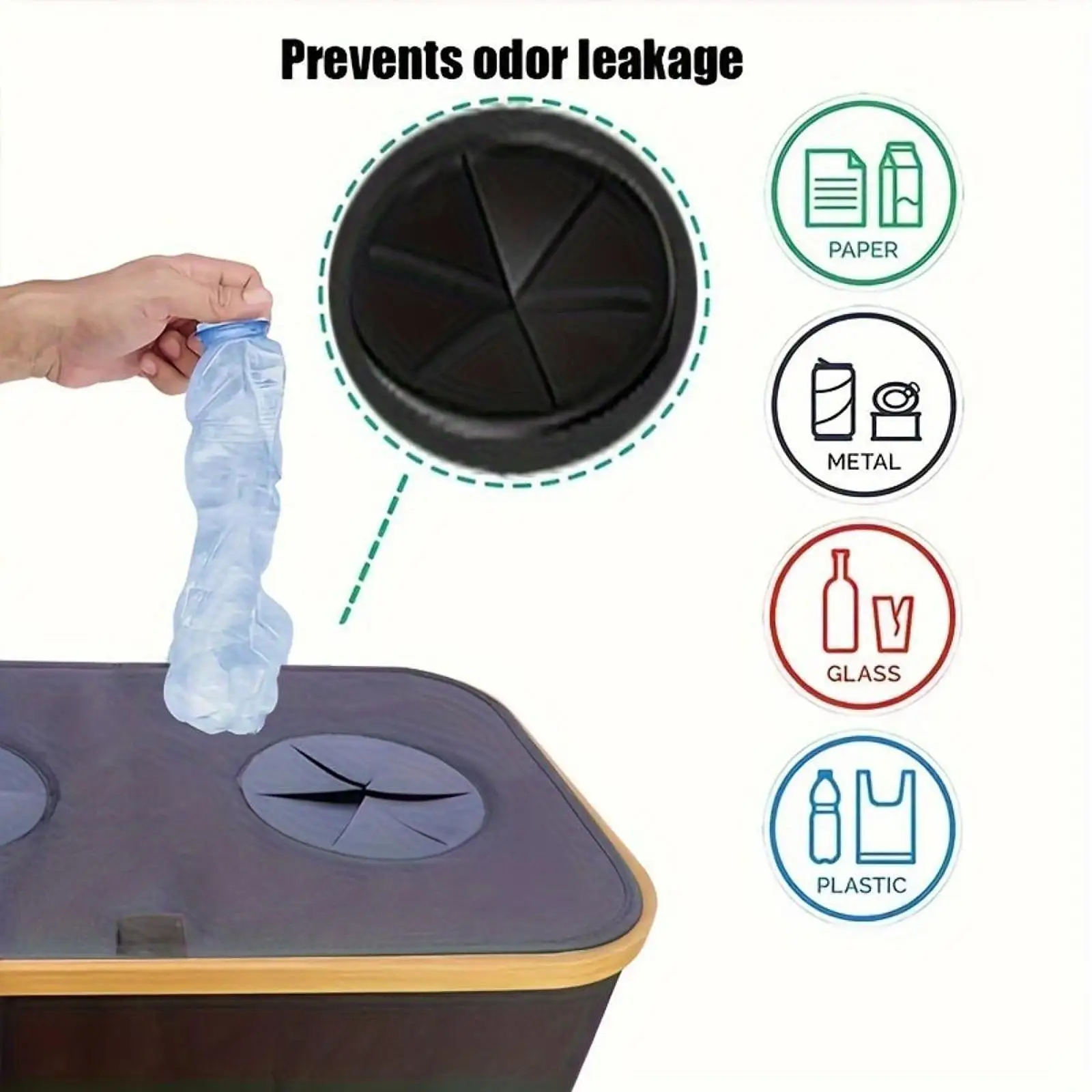 Folding Recycling Waste Bin Garbage Bin Large Recyclable Waste Trash Sorting
