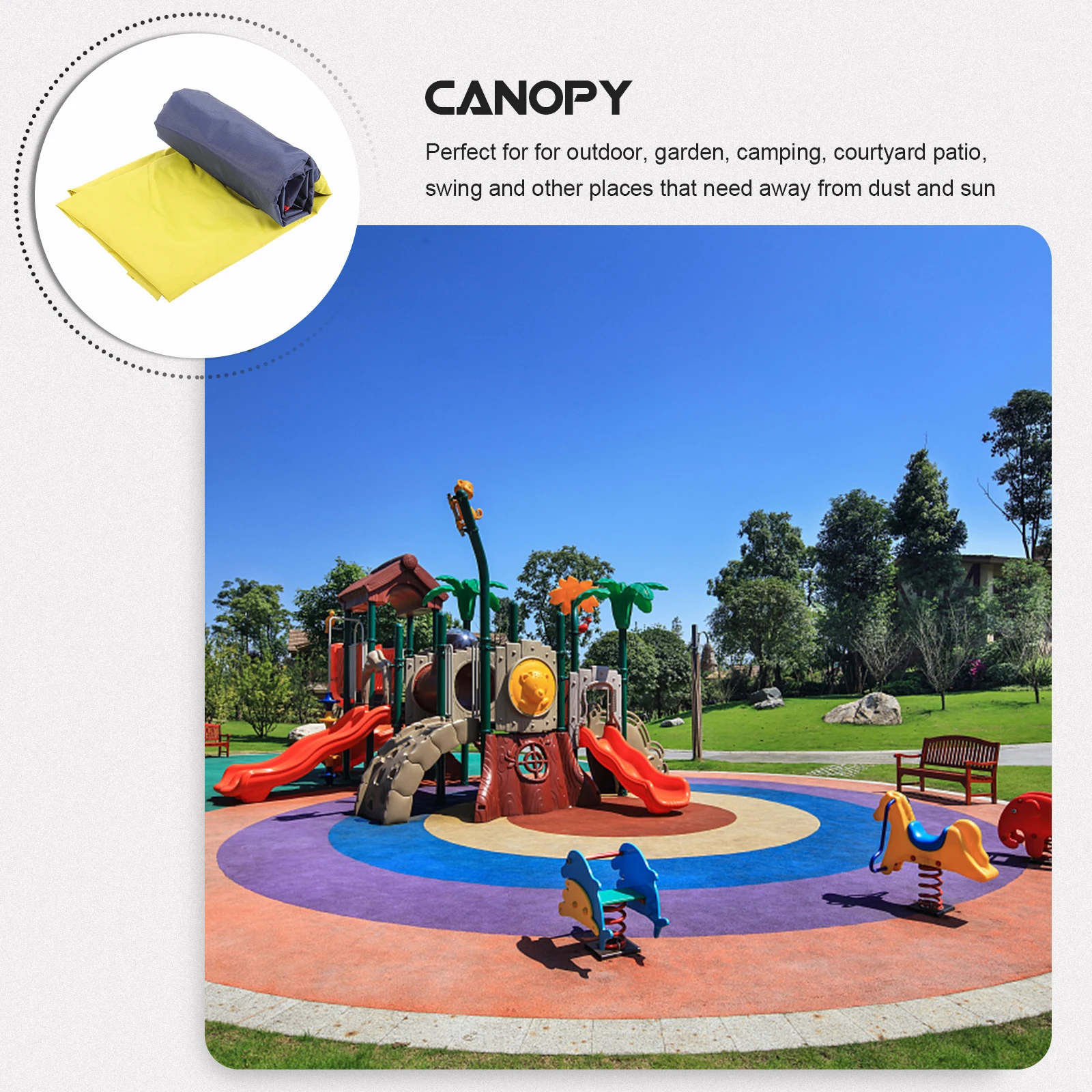 

Waterproof Sunshade Canopy 132x226cm Red Playground Tarp Replacement Swing Top Outdoor Garden Patio Dust Rain