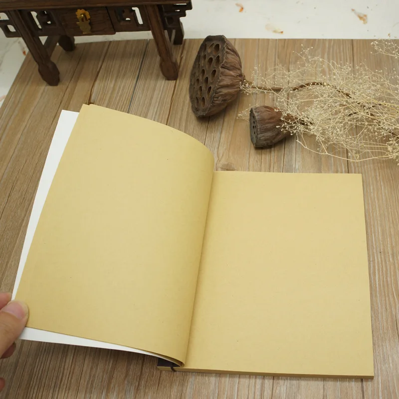 Vintage Kraft Blank Paper Notebook Planner Chinese Style Notepad for School Office Supplies Stationery Promotion Gift