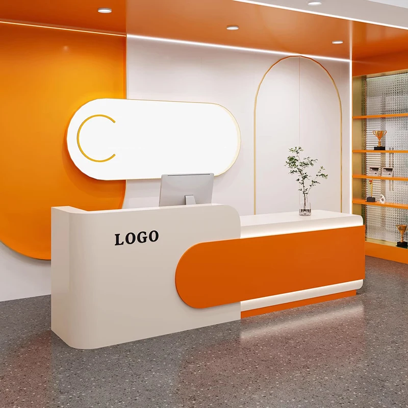 

Welcome Modern Reception Desks European Simple Aesthetic Nail Reception Desks Design Organizers Mostrador Commercial Furniture