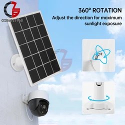 Solar Panel Type-c DC5521 Interface Solar Charging Panel Waterproof Outdoor Solar Battery Charger for Monitoring Security Camera