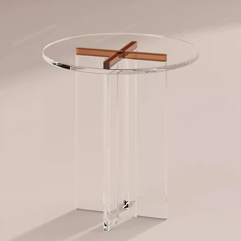 

Small Coffee Table Café Tables Desk Corner Side Round Café Tables Simplicity Acrylic Café Furniture Кофейный Столик MHKFZ