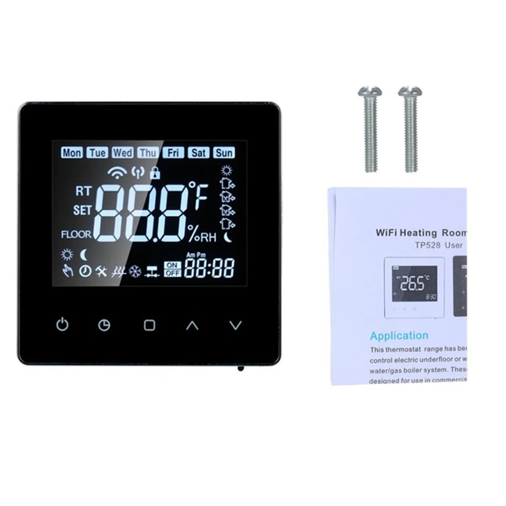 

LCD Touch-Screen Programmable Wi-Fi Thermostat 16A Digital Temperature Controller with WIFI Electric Heating for Home B