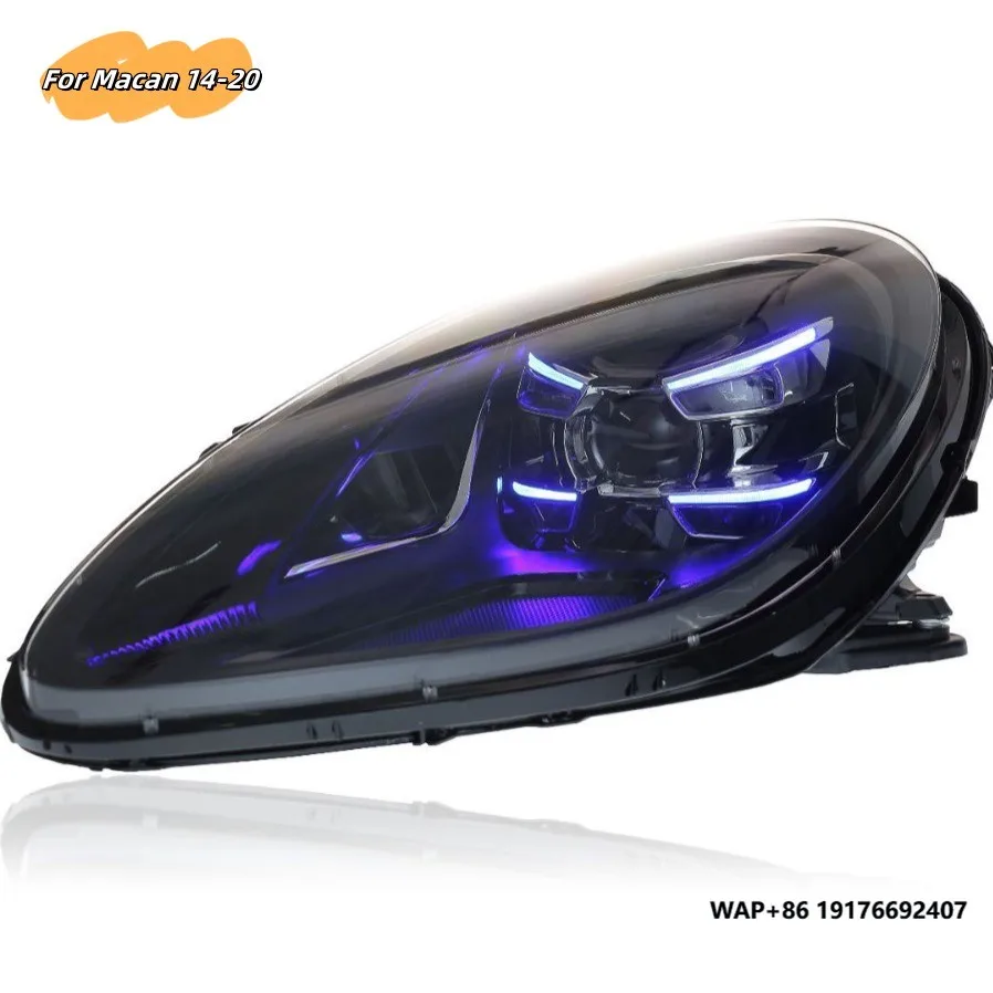 

MRD Fit forMacan 2014-2020 for Porsche LED Headlights CAR LED Assembly Headlamp Blue Light Start up Animation