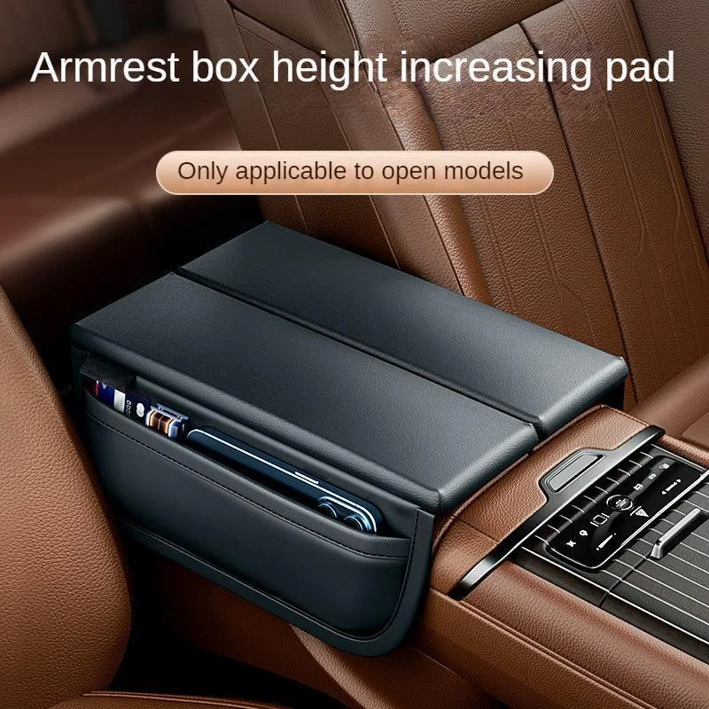 Car Armrest Cushion Anti-Scratch Leather Center Console Armrest Storage Box Split Pad Cover For Mercedes Benz GLE W167 BMW