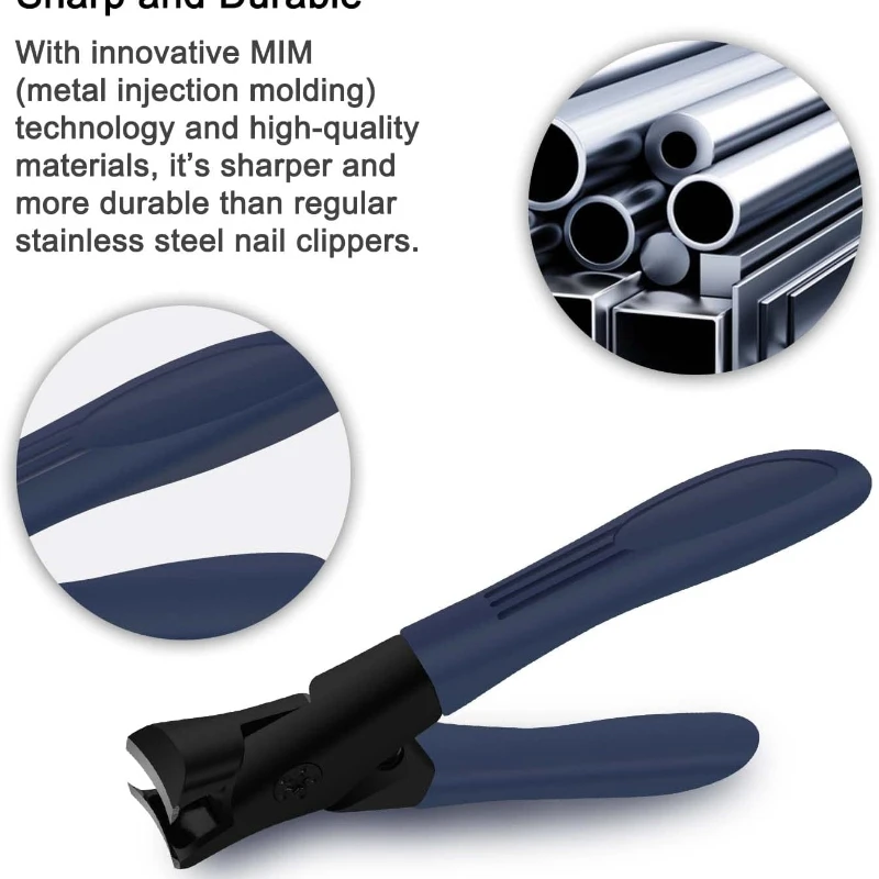 مقصات أظافر بفتحة كبيرة ، مانعة للرذاذ مفردة ، مقاومة للصدأ ، محمولة ، سميكة ، صالون ، أدوات خاصة ، 1 صي
