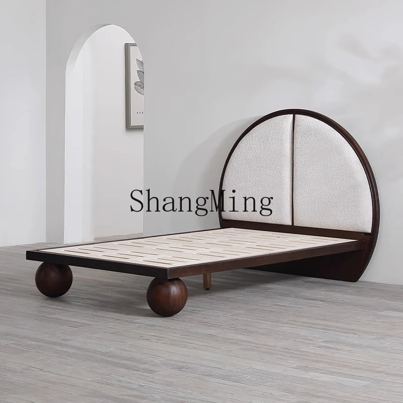 

LXY medieval replica solid wood soft bag single bed master bedroom high-end queen bed