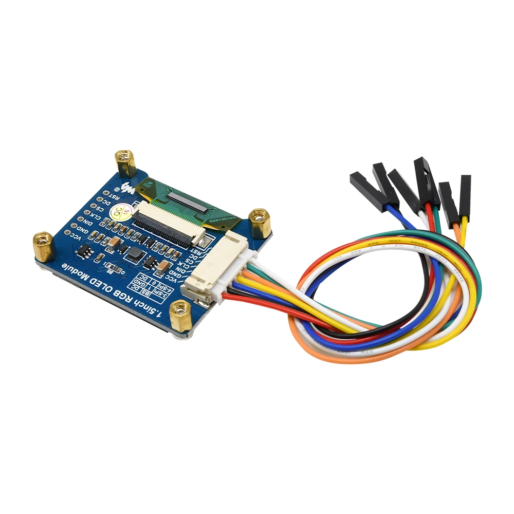 Módulo de exibição oled rgb de 1.5 polegadas, tela lcd 128*128 rgb para arduino ssd1351 placa lcd interface spi cor completa hd oled