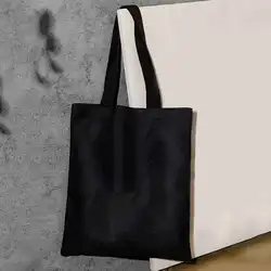 Personalized Custom Printed Shopper Bridesmaid Gift Bag Black Canvas Tote Bags Foldable Fabric Shopping Bag To Customize