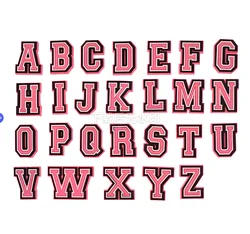 Hot Sale 1Pcs PVC Pink Letters  Shoe Charms for Crocs Buckle Kids Pins Decoration Jeans Shoe Accessories X-mas Gift Wholesale
