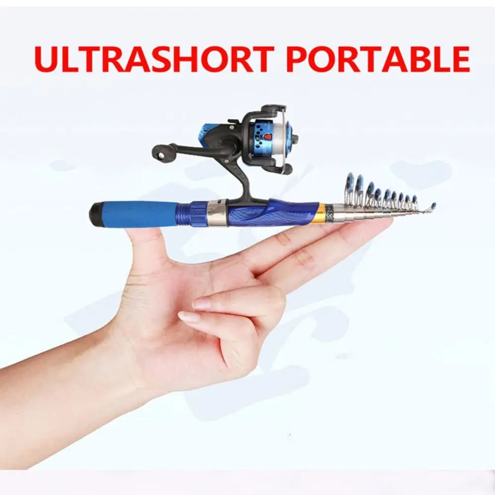 

Телескопическая удочка для дальнего броска, высокочувствительная сверхлегкая маленькая морская удочка из стекловолокна, 1,0-2,4 м, спиннинговая удочка для ловли озера