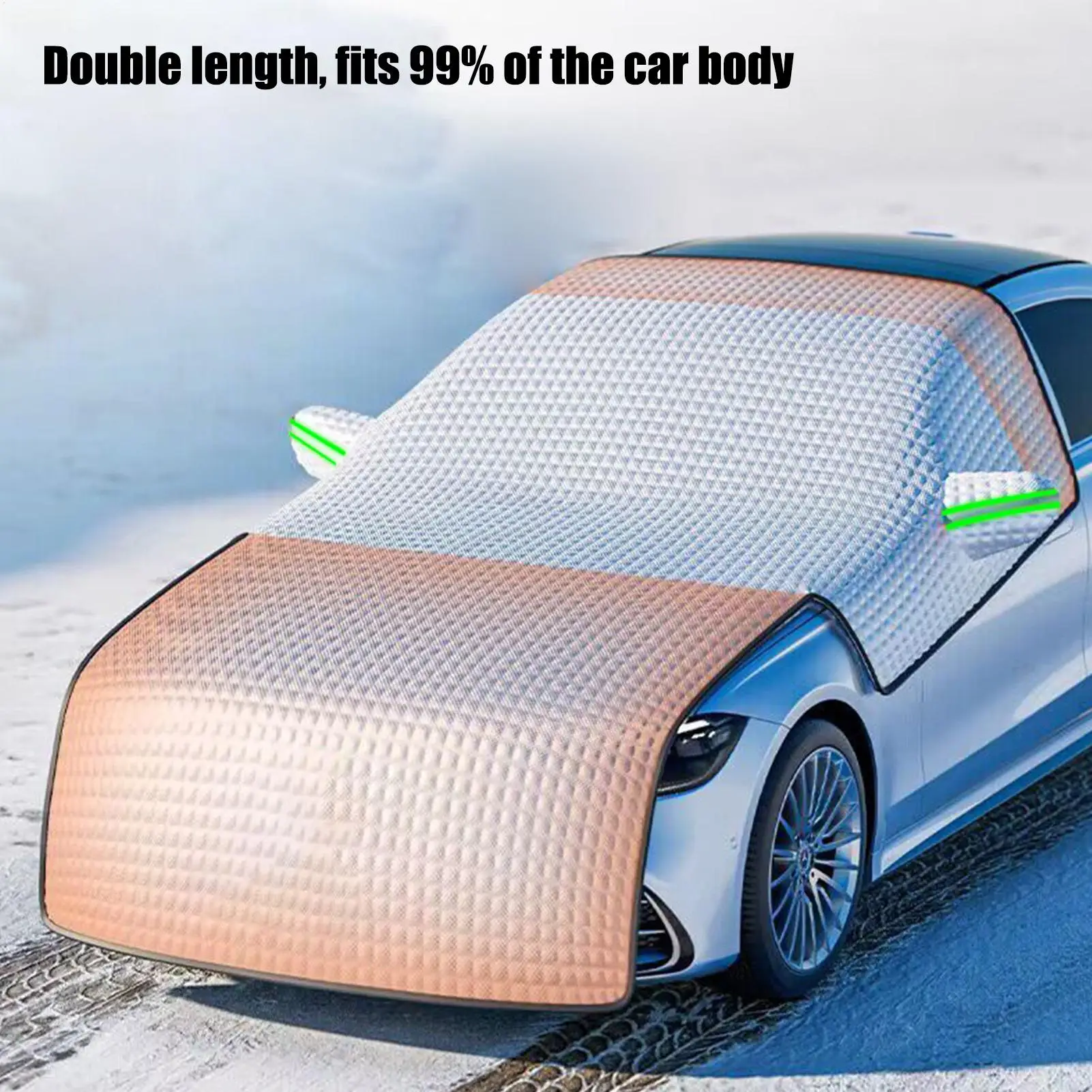 Windshield Cover for Ice and Snow Extended Anti-Frost Half Car Cover Sunshade Windshield Ice Protector Cover Car Window Sun